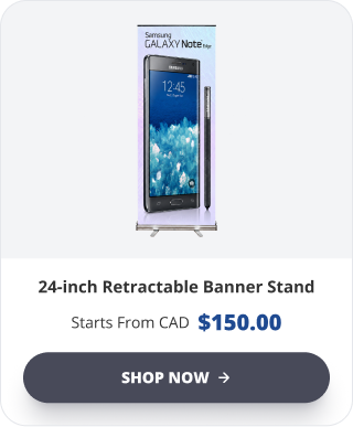 24-Inch Retractable Banner Stand